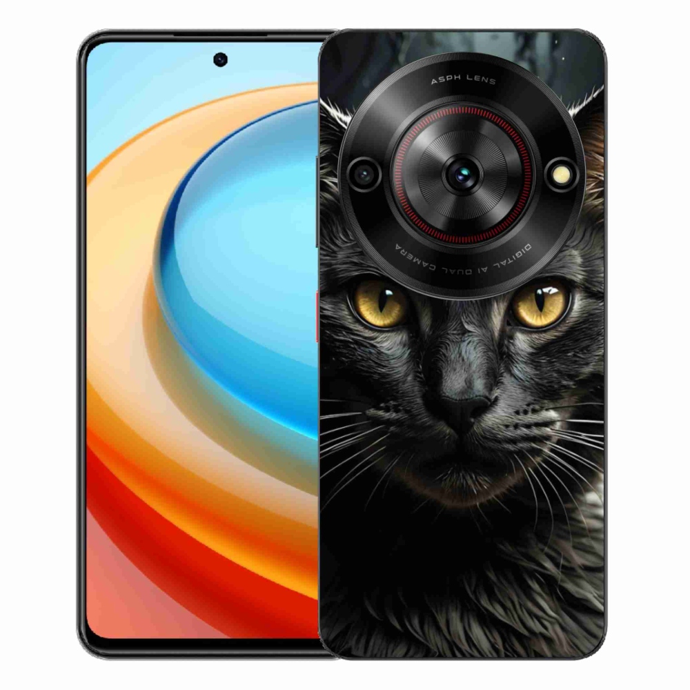 Gelový kryt mmCase na ZTE Blade A75 - kočičí pohled 3