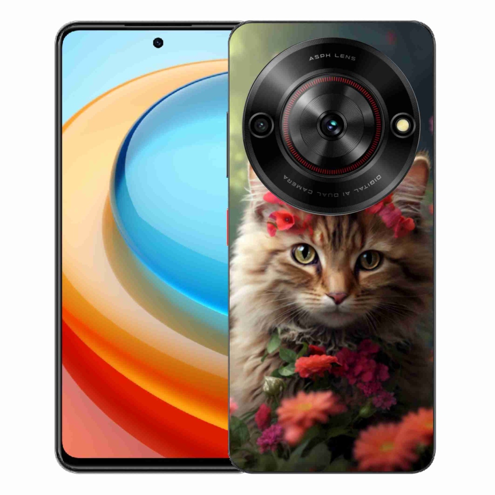 Gelový kryt mmCase na ZTE Blade A75 - kočíčí princezna