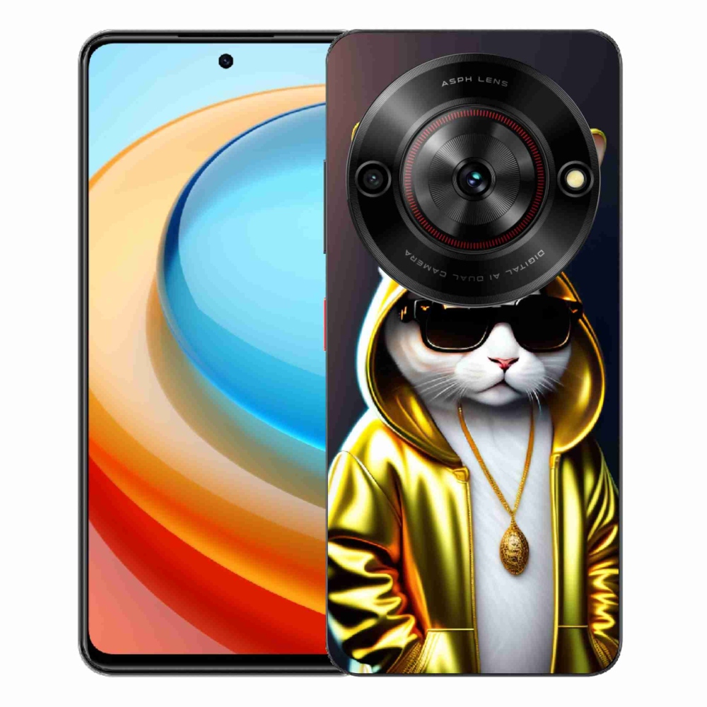 Gelový kryt mmCase na ZTE Blade A75 - kočka boss