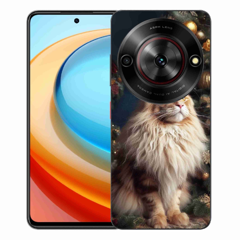 Gelový kryt mmCase na ZTE Blade A75 - kočka u stromku