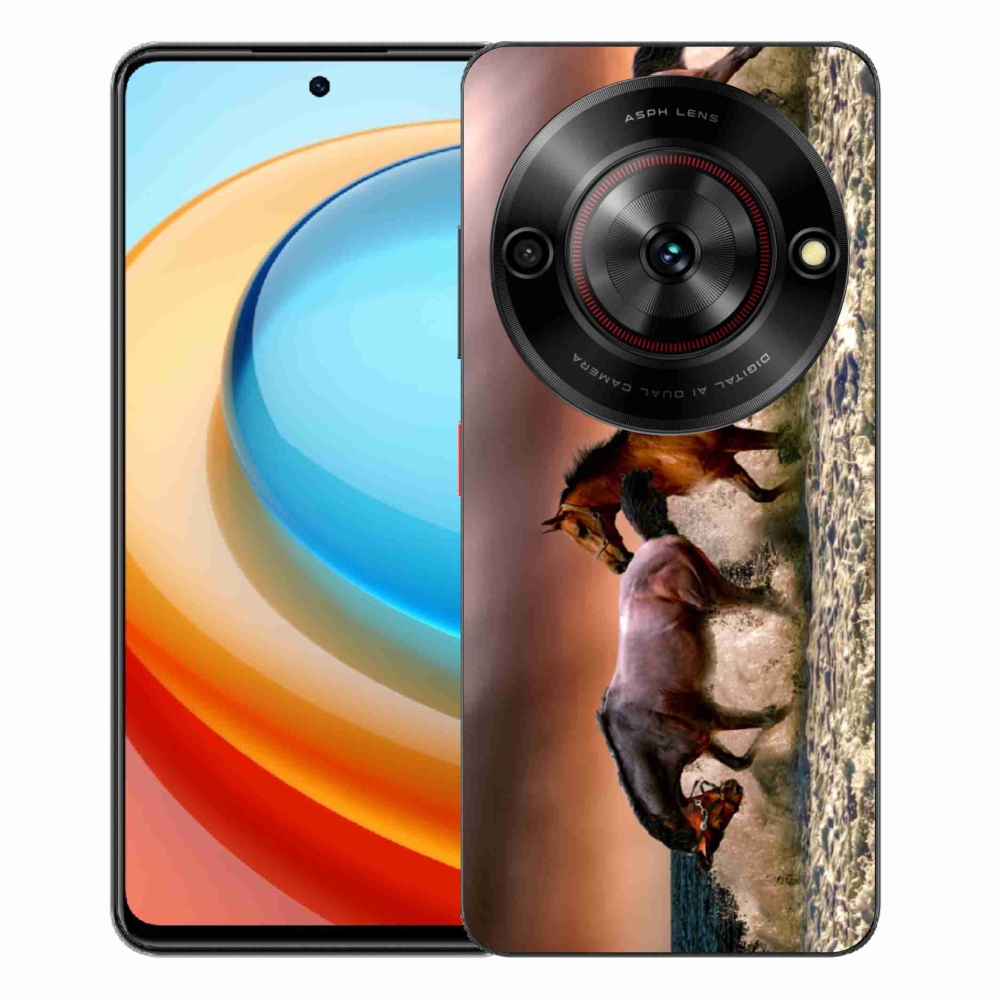 Gelový kryt mmCase na ZTE Blade A75 - koně 1