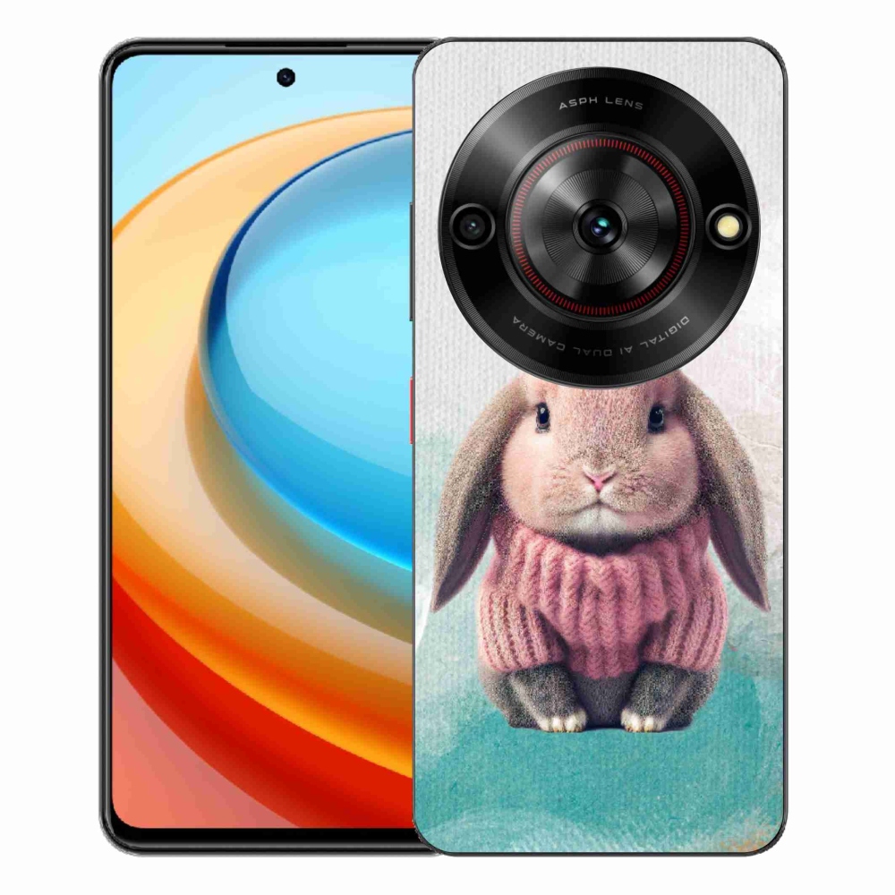 Gelový kryt mmCase na ZTE Blade A75 - králíček ve svetru