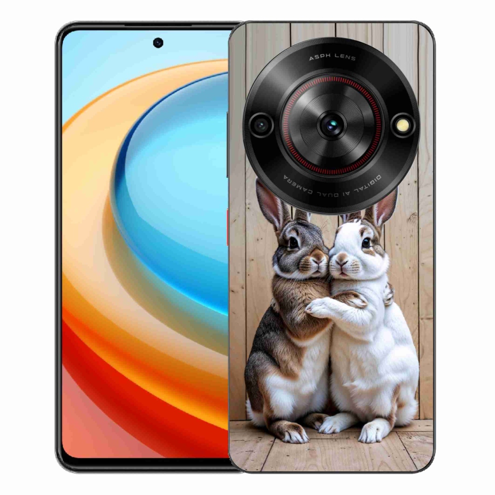 Gelový kryt mmCase na ZTE Blade A75 - králičí pár