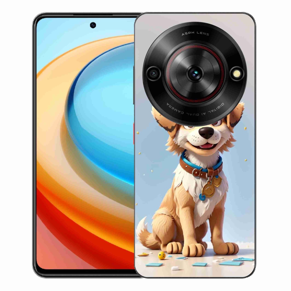 Gelový kryt mmCase na ZTE Blade A75 - kreslené štěně