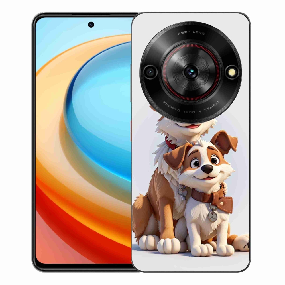 Gelový kryt mmCase na ZTE Blade A75 - kreslení psi