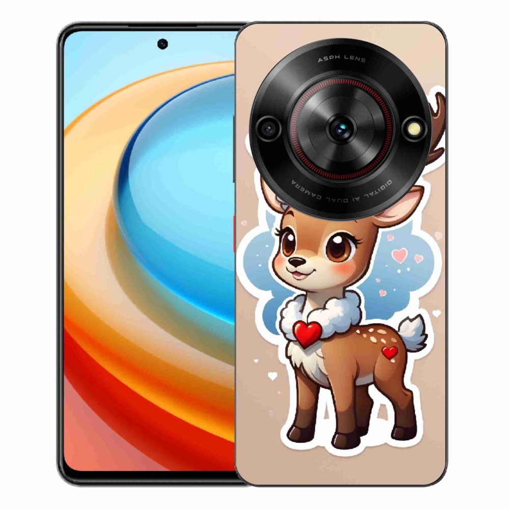 Gelový kryt mmCase na ZTE Blade A75 - kreslený sob