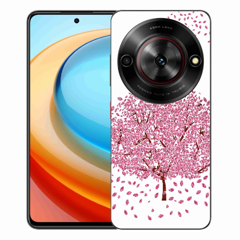 Gelový kryt mmCase na ZTE Blade A75 - kreslený strom s listy
