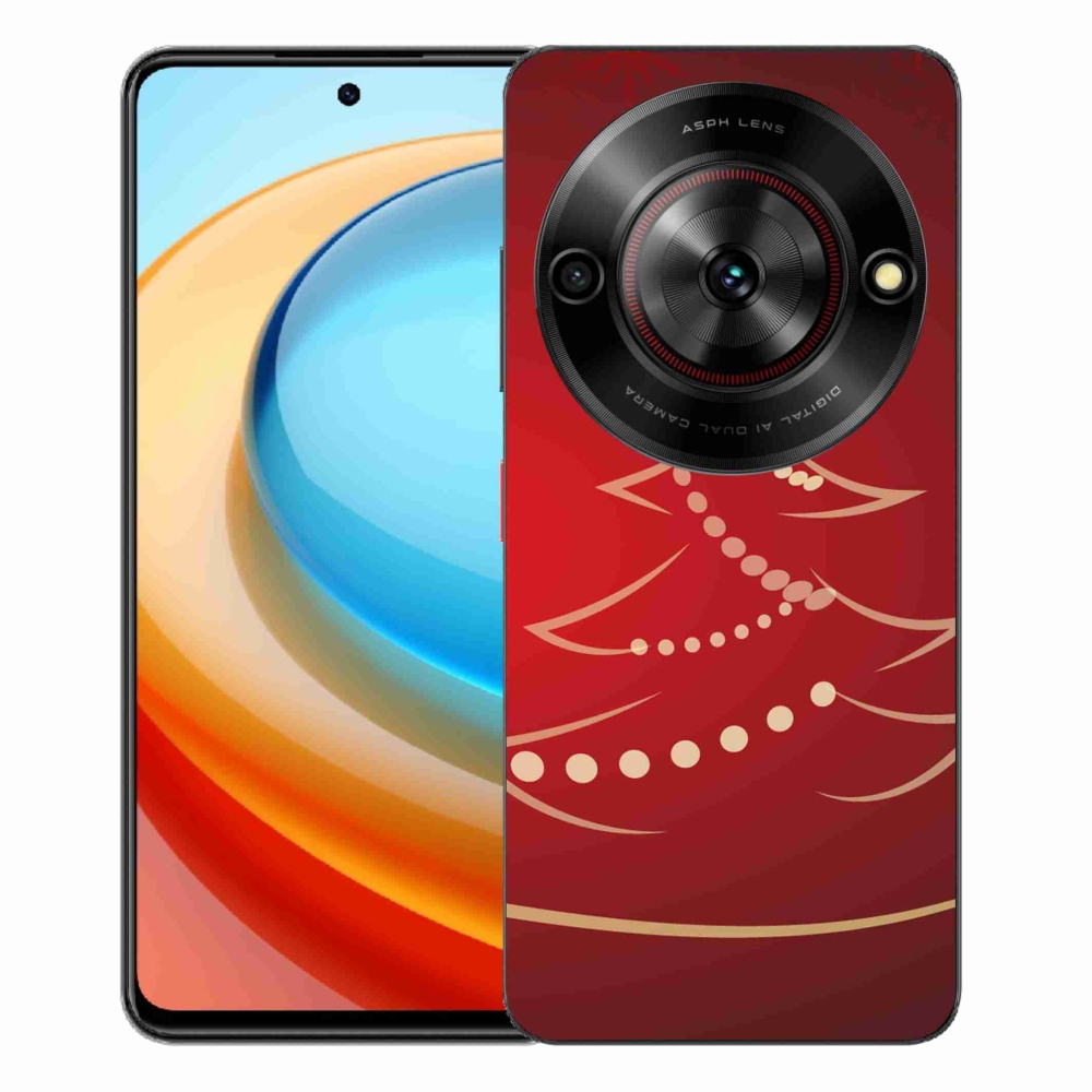 Gelový kryt mmCase na ZTE Blade A75 - kreslený vánoční stromek