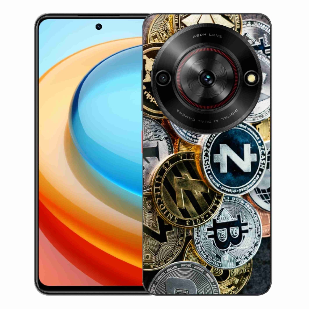 Gelový kryt mmCase na ZTE Blade A75 - kryptoměny