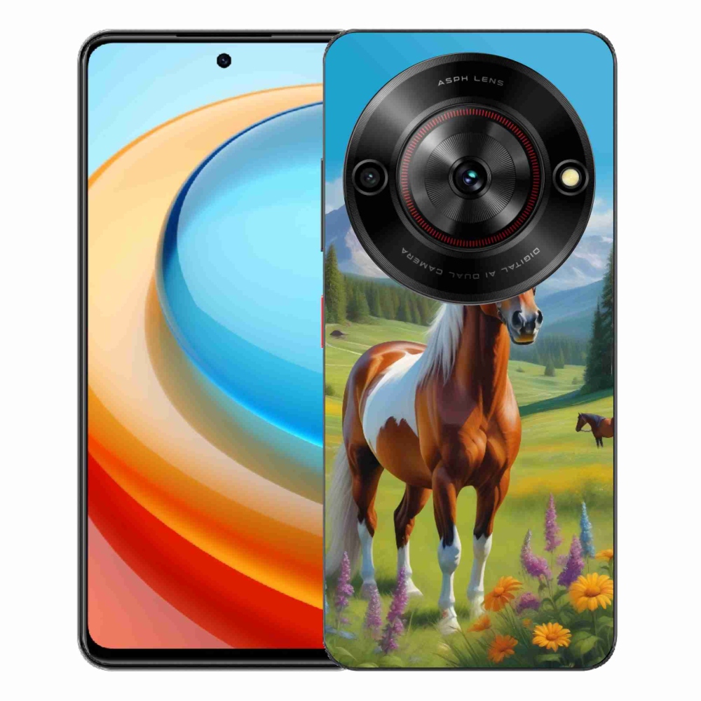 Gelový kryt mmCase na ZTE Blade A75 - kůň na louce