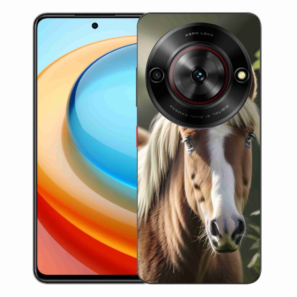 Gelový kryt mmCase na ZTE Blade A75 - kůň se světlou hřívou
