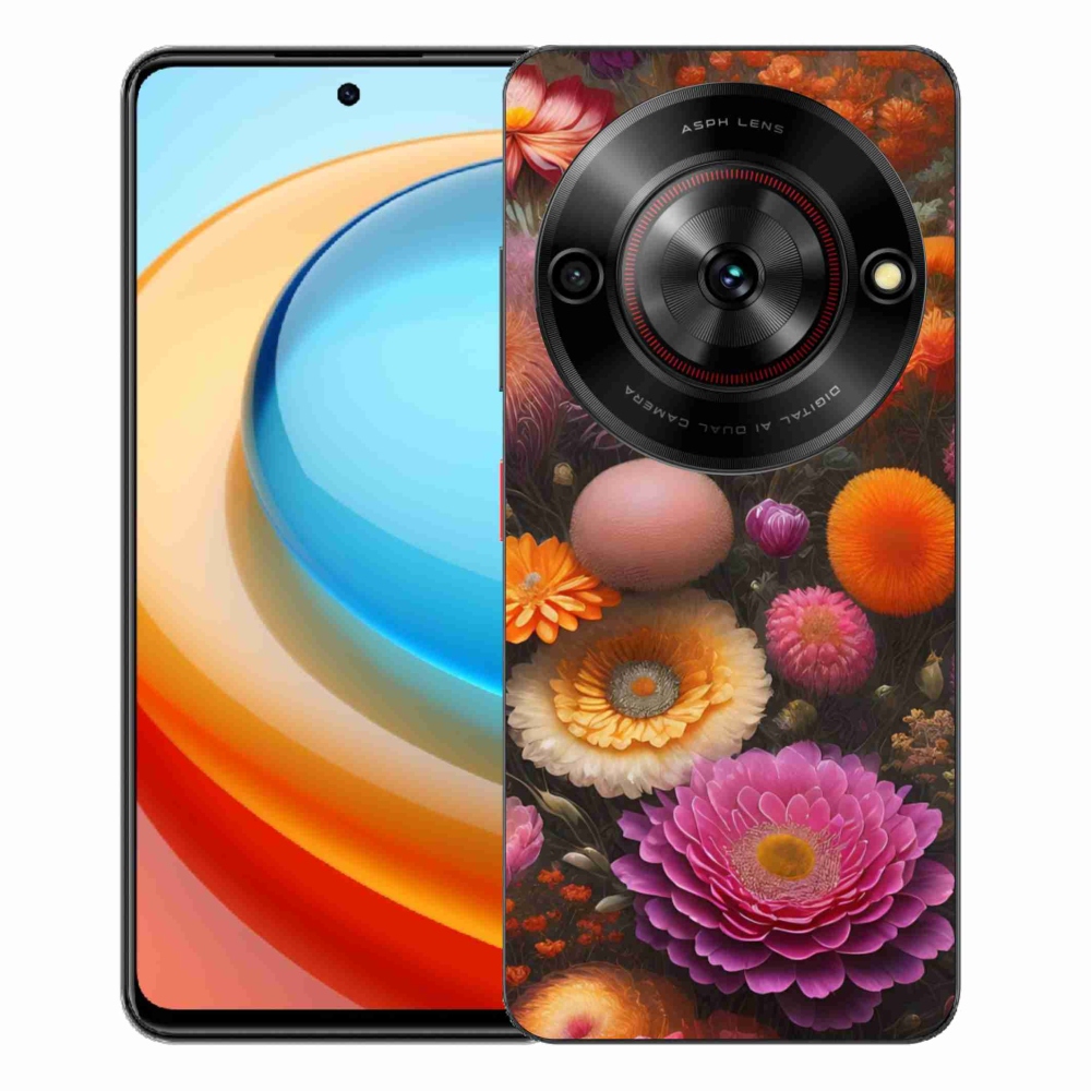Gelový kryt mmCase na ZTE Blade A75 - květinová kompozice