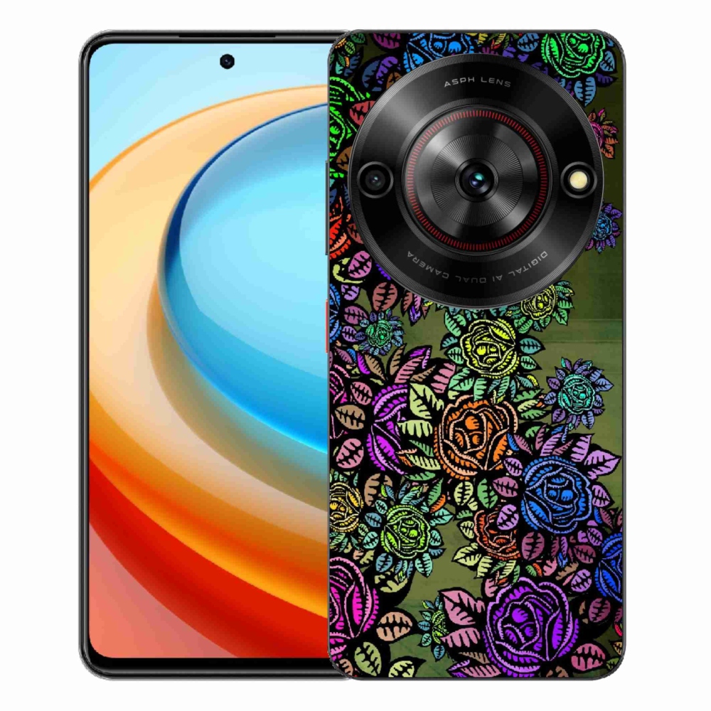 Gelový kryt mmCase na ZTE Blade A75 - květiny 6