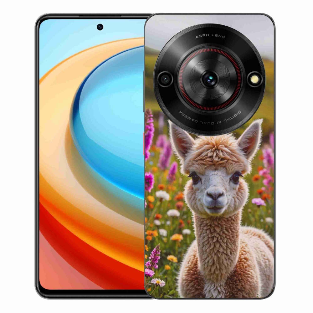 Gelový kryt mmCase na ZTE Blade A75 - lama na louce