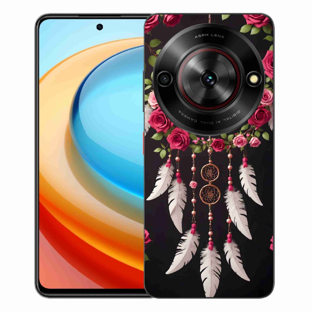 Gelový kryt mmCase na ZTE Blade A75 - lapač snů s růžemi