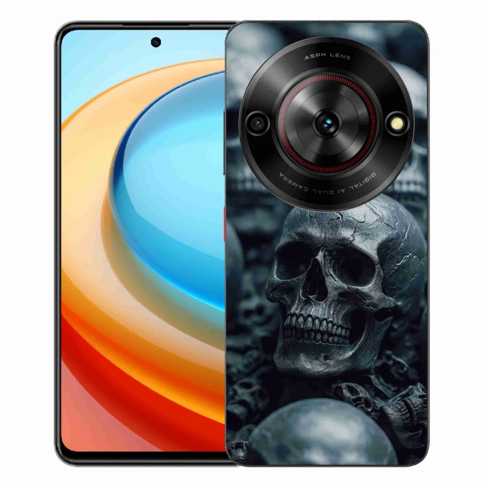 Gelový kryt mmCase na ZTE Blade A75 - lebka 2