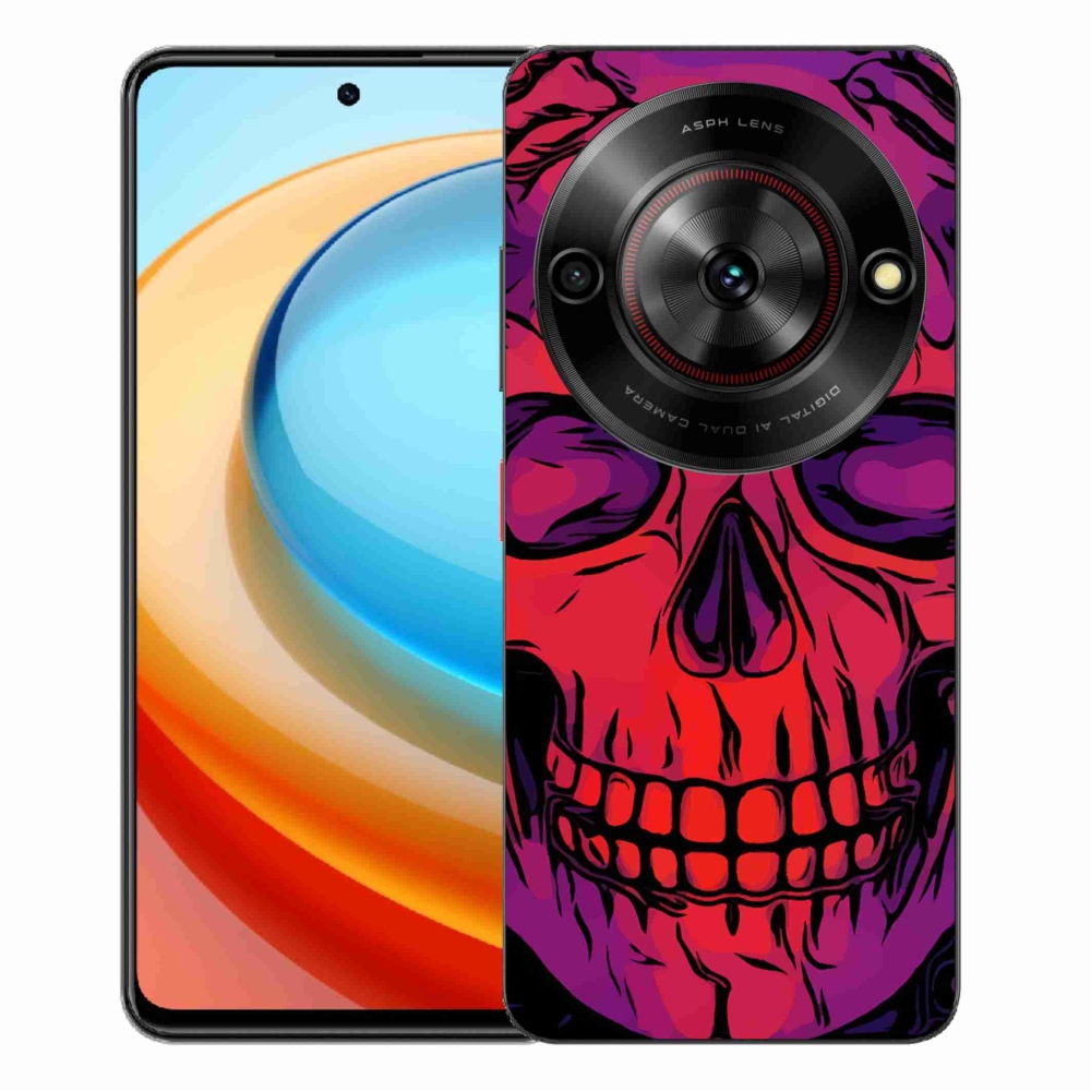 Gelový kryt mmCase na ZTE Blade A75 - lebka