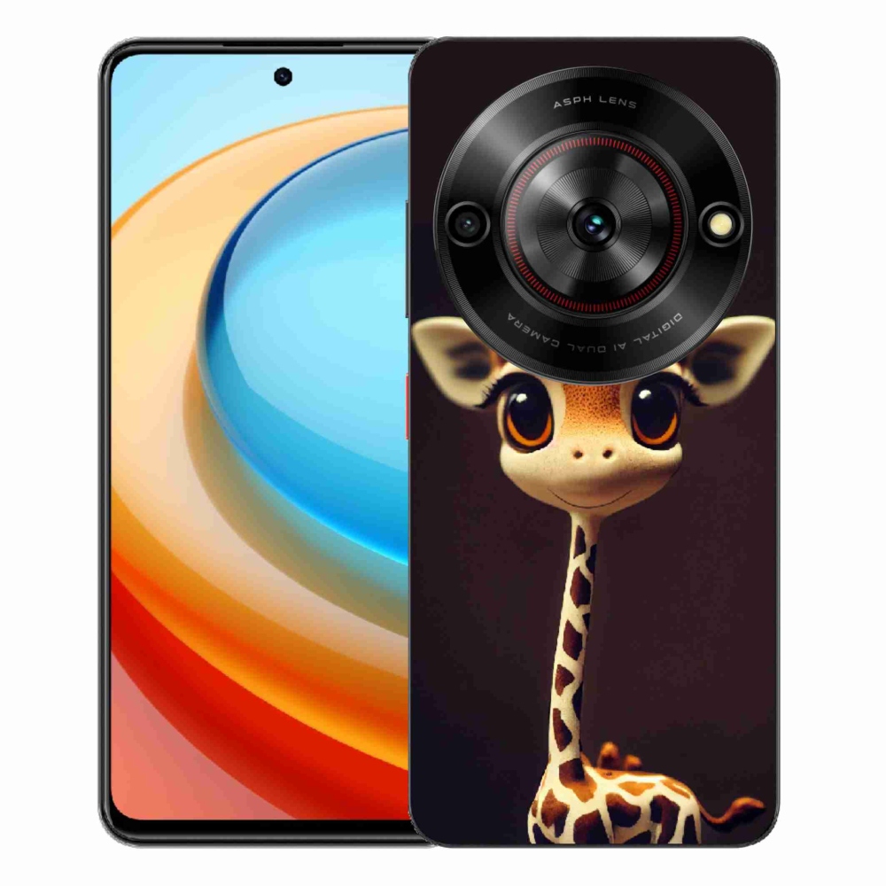 Gelový kryt mmCase na ZTE Blade A75 - malá žirafa