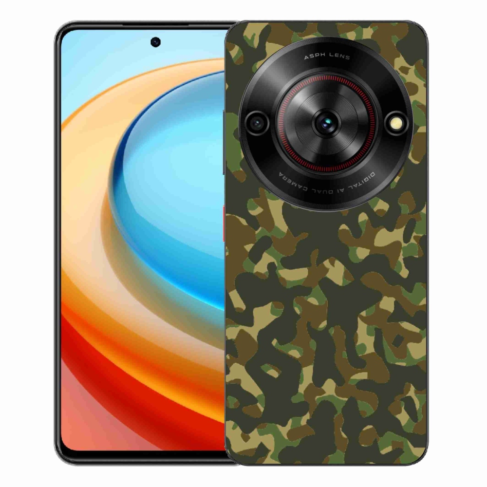 Gelový kryt mmCase na ZTE Blade A75 - maskáčový vzor 1