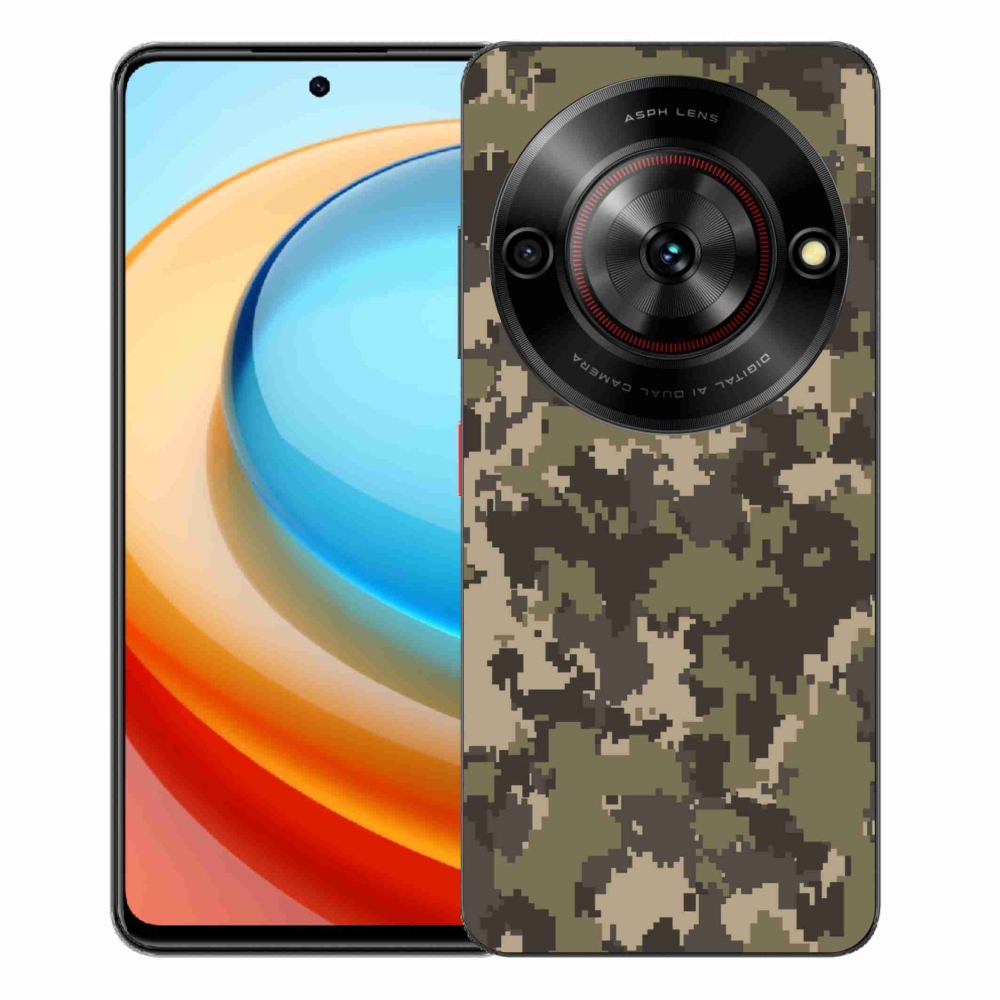 Gelový kryt mmCase na ZTE Blade A75 - maskáčový vzor 12