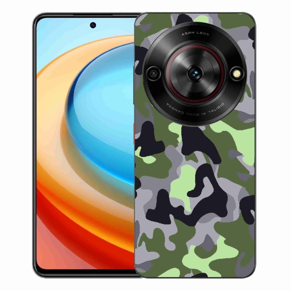 Gelový kryt mmCase na ZTE Blade A75 - maskáčový vzor 7
