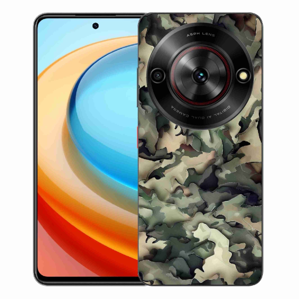 Gelový kryt mmCase na ZTE Blade A75 - maskáčový vzor 9