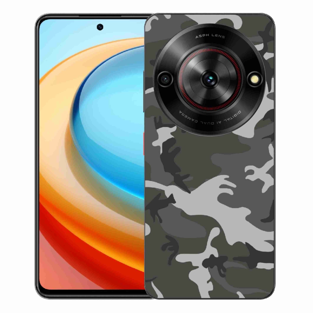 Gelový kryt mmCase na ZTE Blade A75 - maskáčový vzor