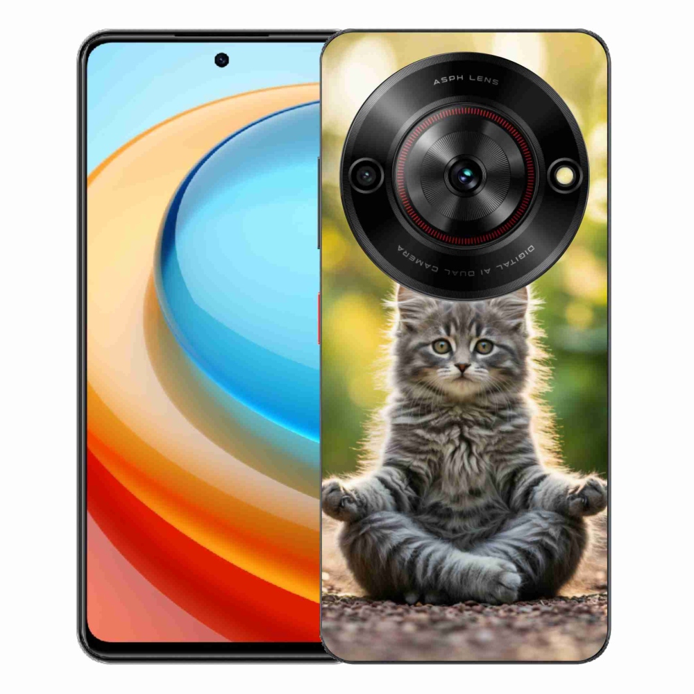 Gelový kryt mmCase na ZTE Blade A75 - meditující kotě