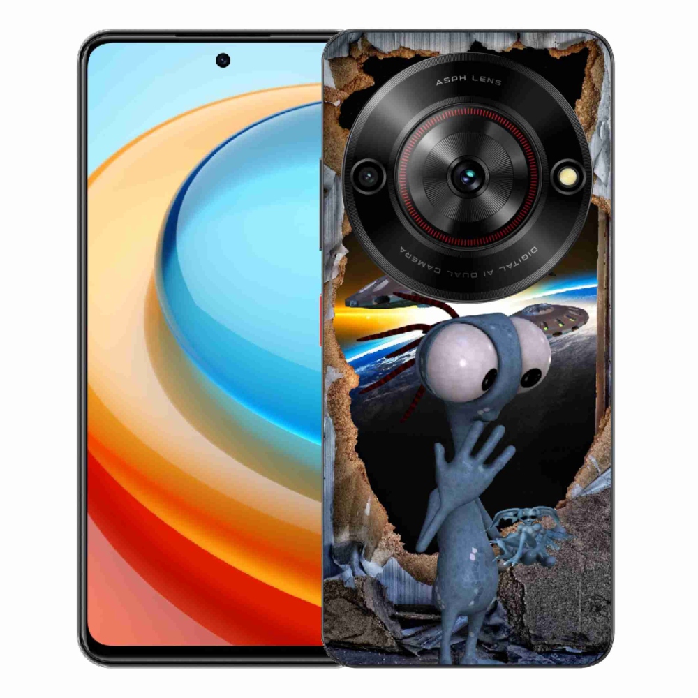 Gelový kryt mmCase na ZTE Blade A75 - mimozemšťan