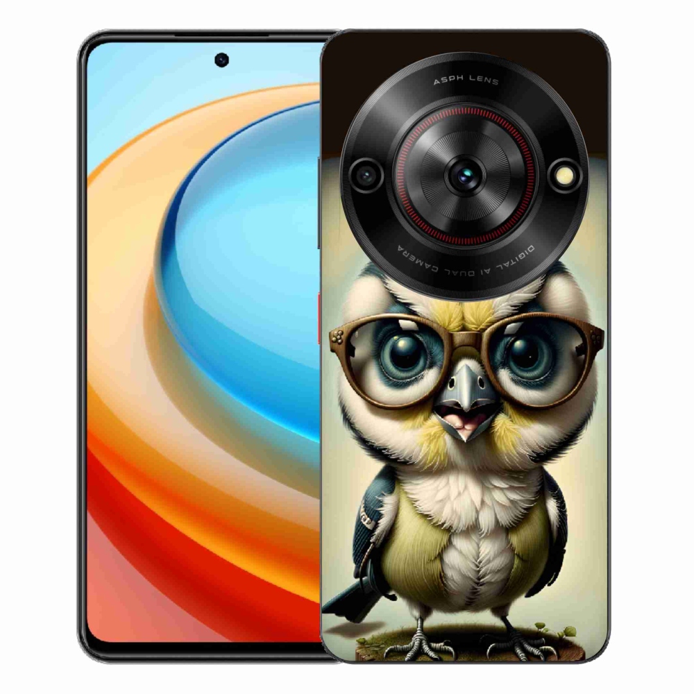 Gelový kryt mmCase na ZTE Blade A75 - mládě s brýlemi