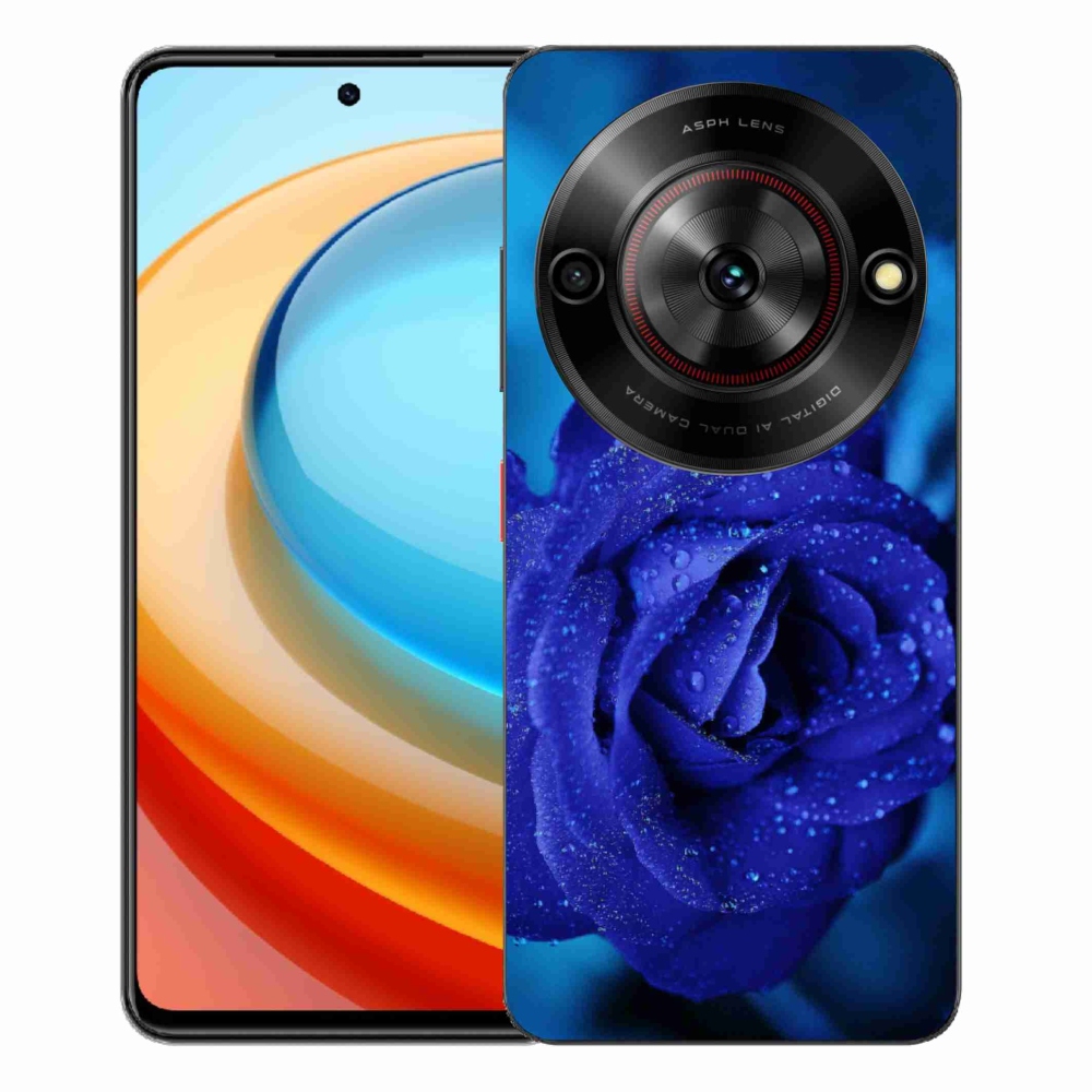 Gelový kryt mmCase na ZTE Blade A75 - modrá růže