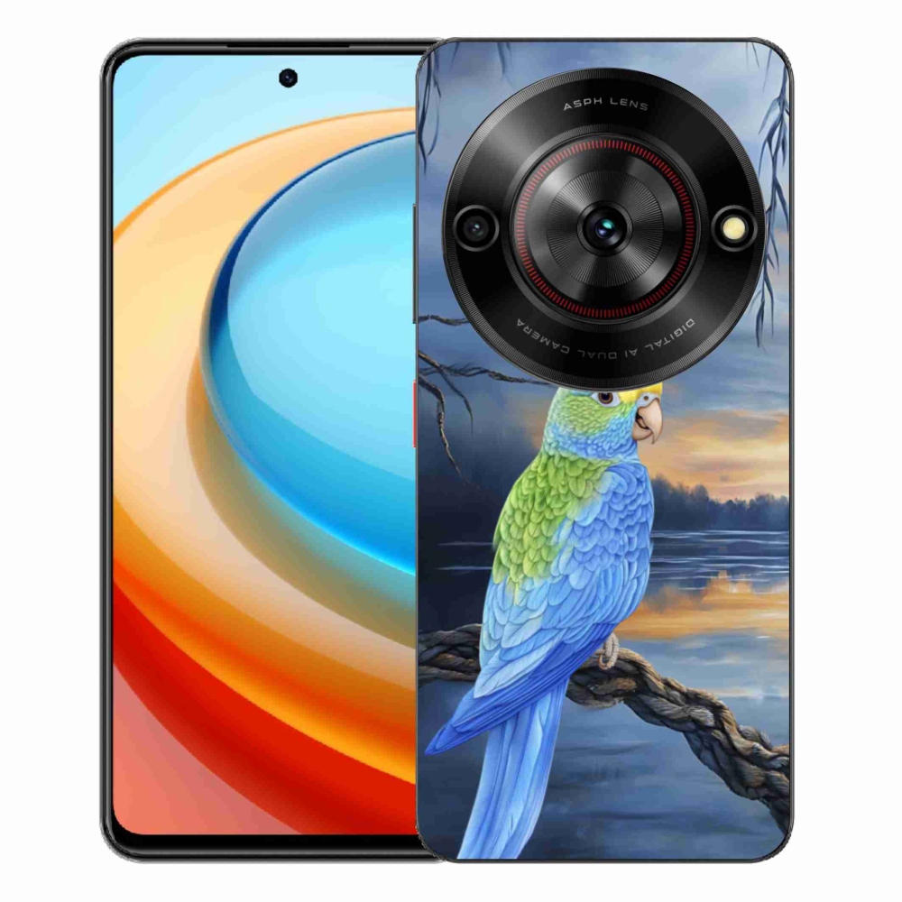 Gelový kryt mmCase na ZTE Blade A75 - modrý papoušek