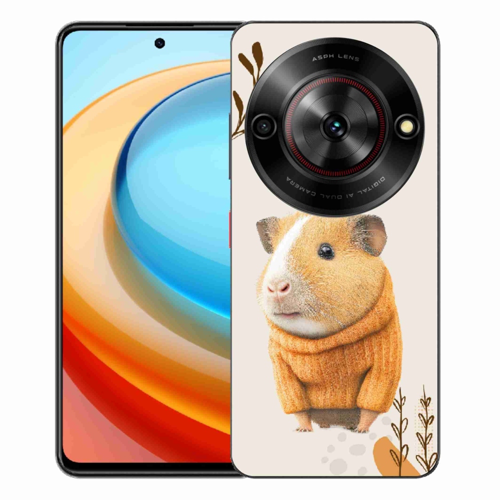 Gelový kryt mmCase na ZTE Blade A75 - morče ve svetru