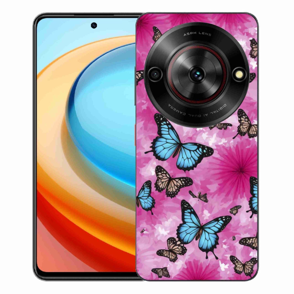 Gelový kryt mmCase na ZTE Blade A75 - motýlí zahrada