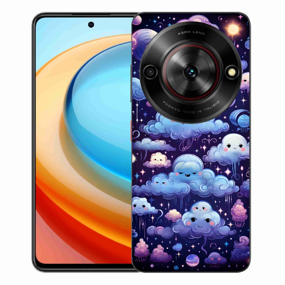 Gelový kryt mmCase na ZTE Blade A75 - mráčky