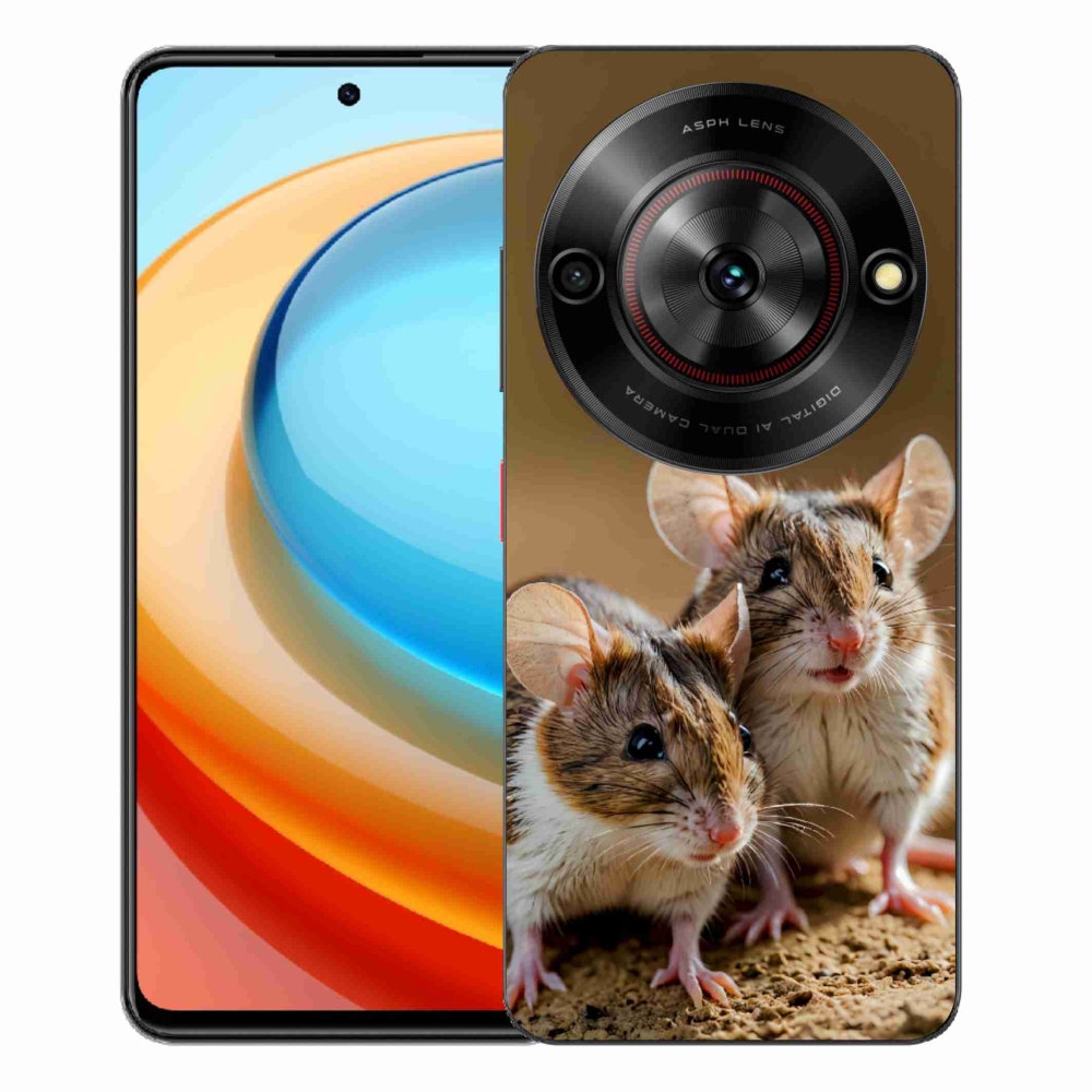 Gelový kryt mmCase na ZTE Blade A75 - myší duo