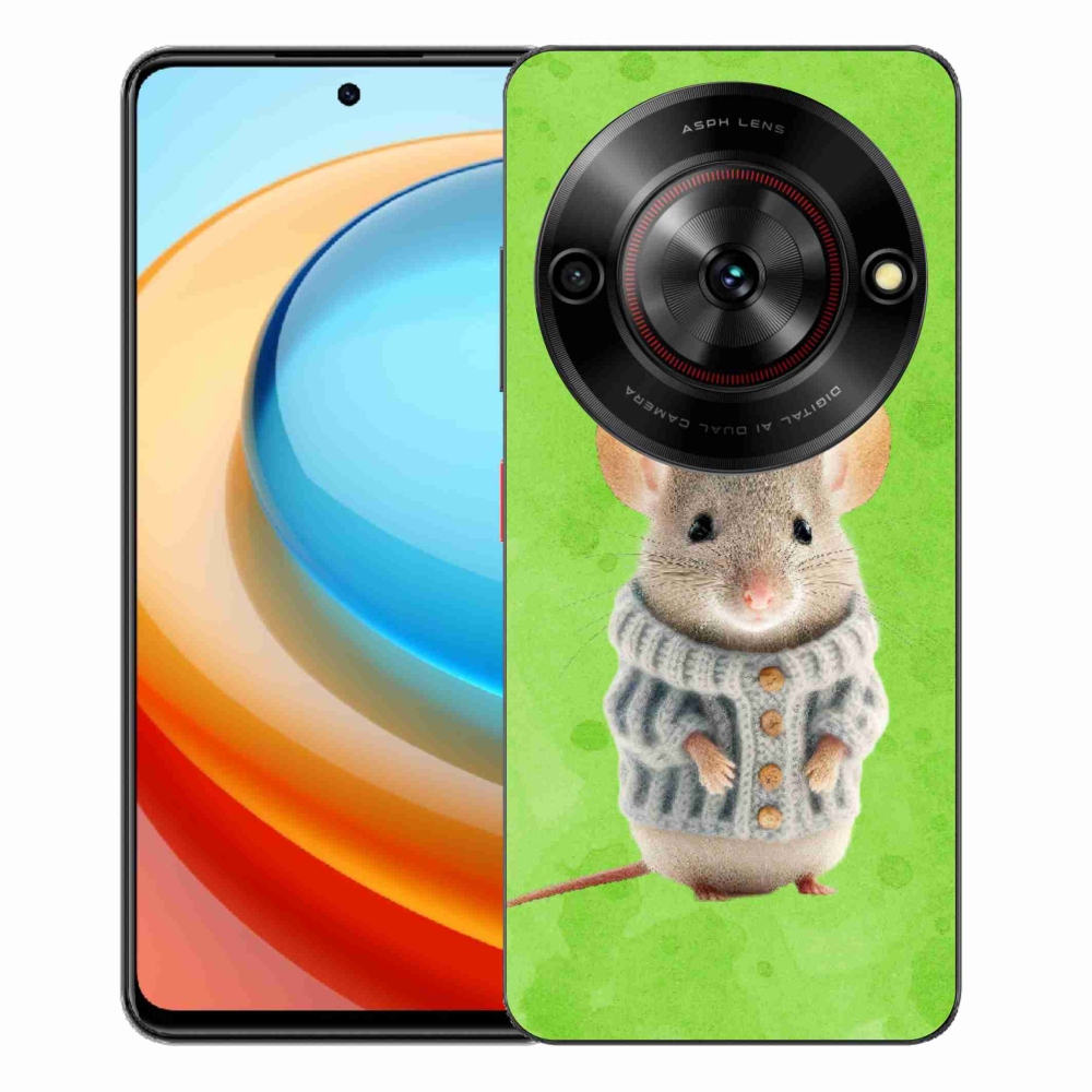 Gelový kryt mmCase na ZTE Blade A75 - myška ve svetru