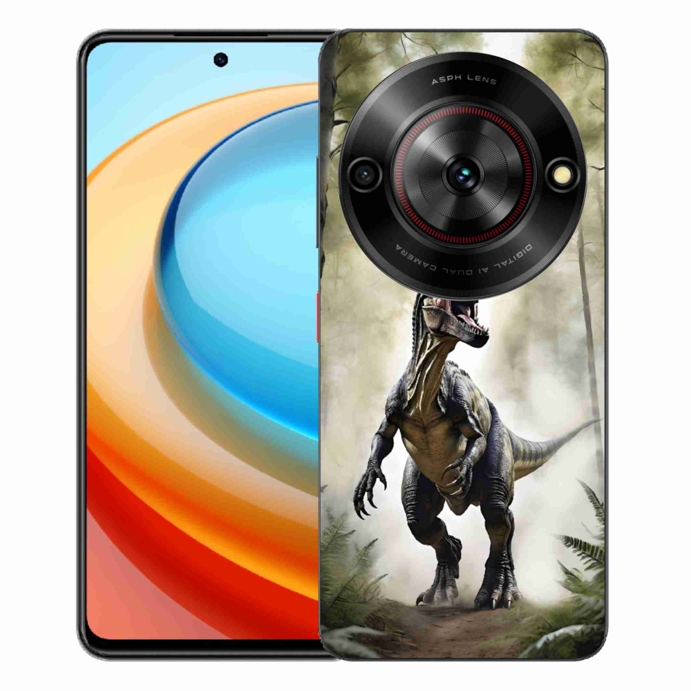Gelový kryt mmCase na ZTE Blade A75 - naštvaný T-Rex