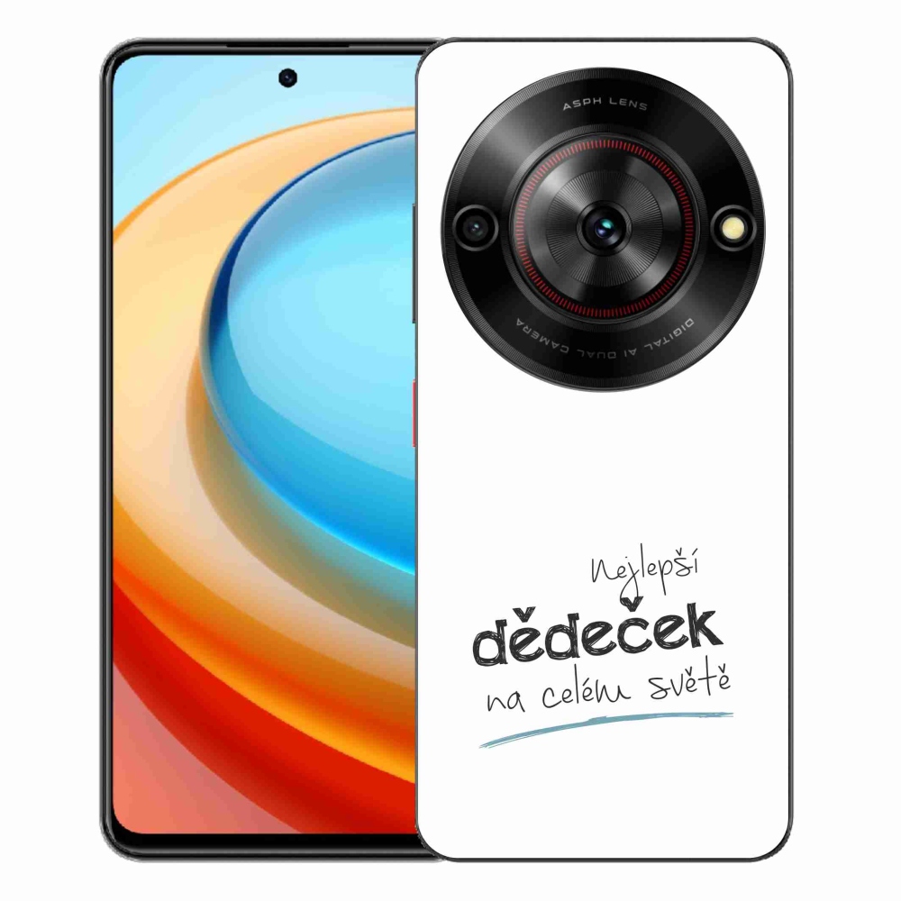 Gelový kryt mmCase na ZTE Blade A75 - nejlepší dědeček 3 bílé pozadí