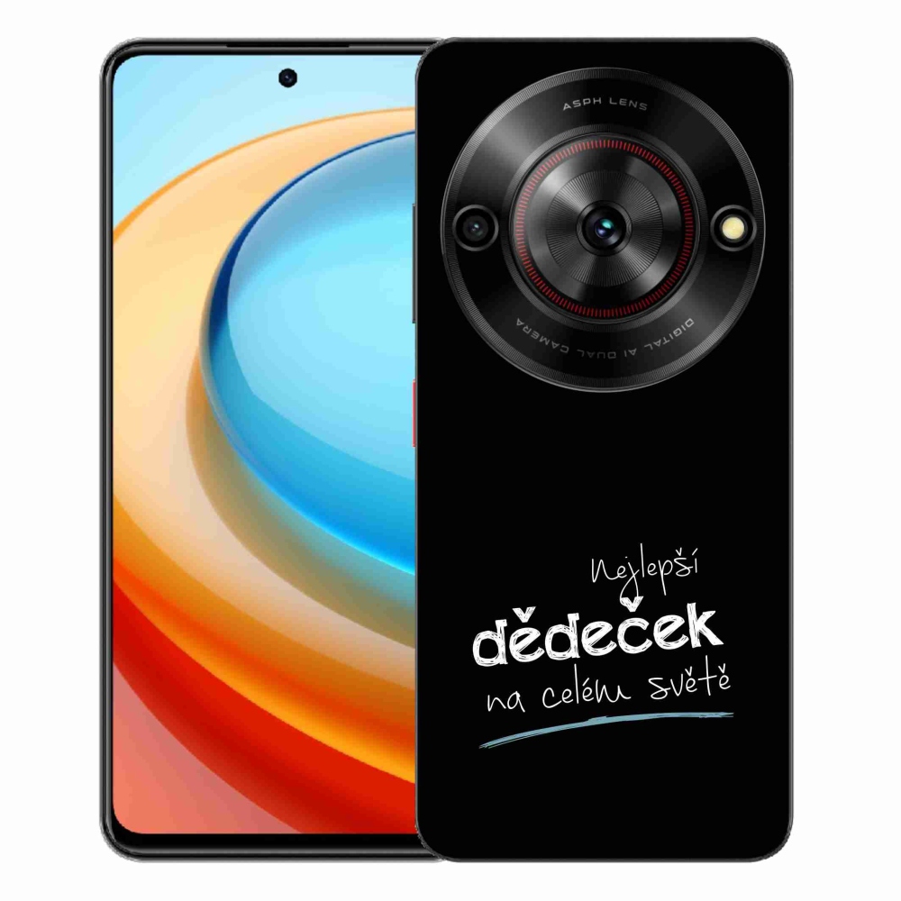 Gelový kryt mmCase na ZTE Blade A75 - nejlepší dědeček 3 černé pozadí