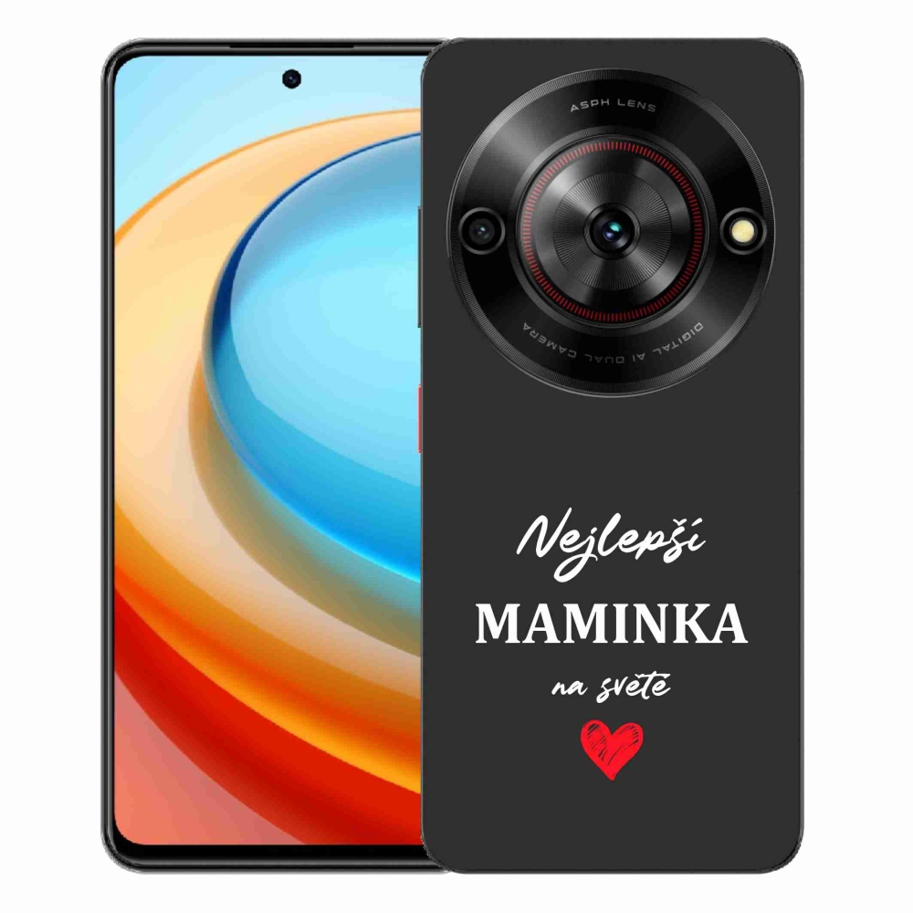 Gelový kryt mmCase na ZTE Blade A75 - nejlepší maminka 1 černé pozadí