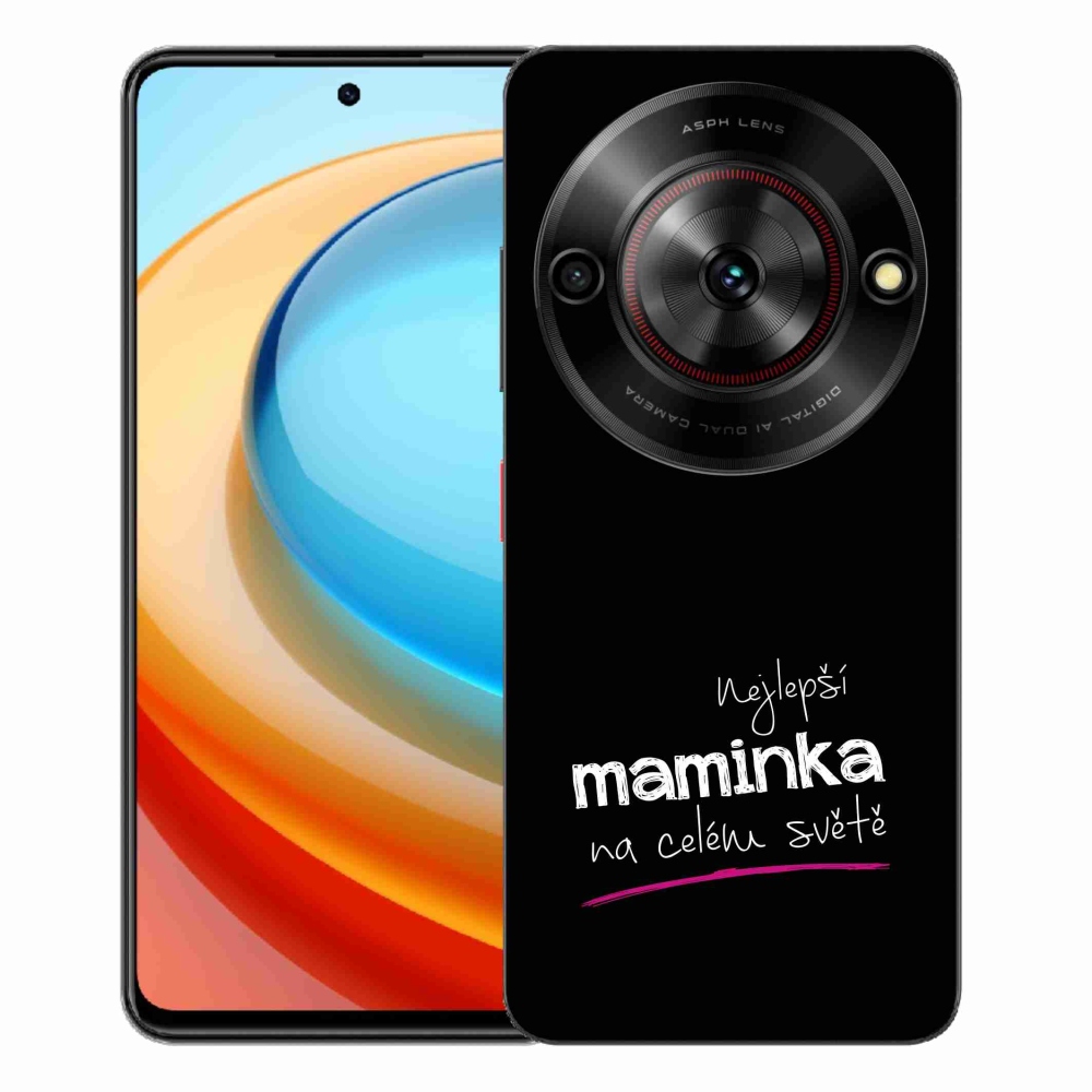 Gelový kryt mmCase na ZTE Blade A75 - nejlepší maminka 4 černé pozadí