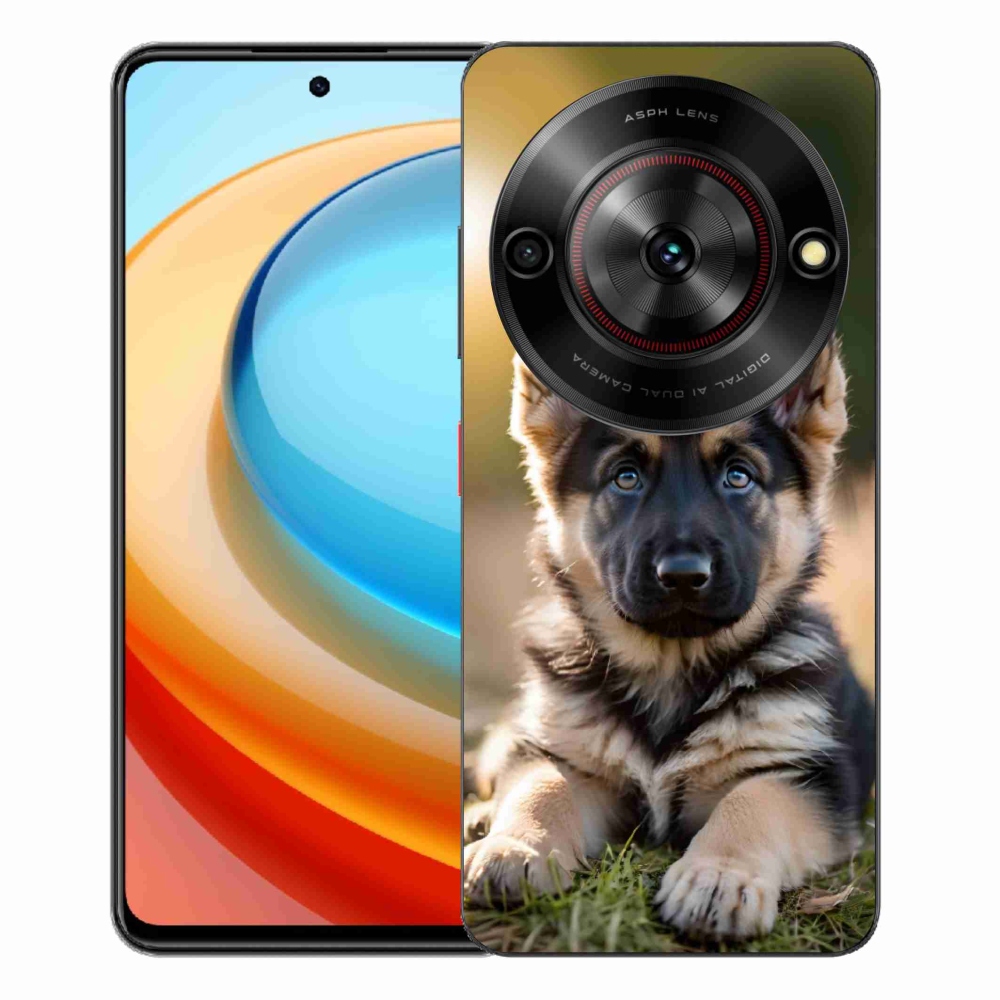 Gelový kryt mmCase na ZTE Blade A75 - německý ovčák v přírodě