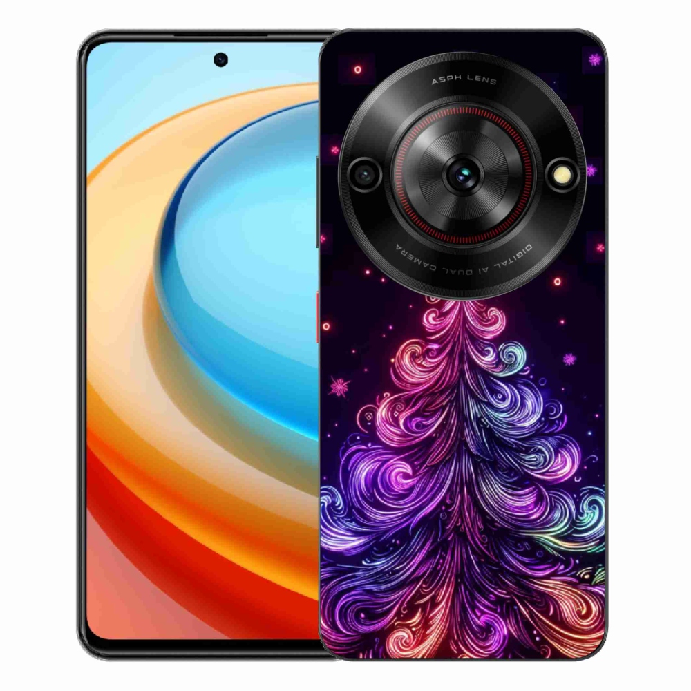 Gelový kryt mmCase na ZTE Blade A75 - neonový vánoční stromek 1