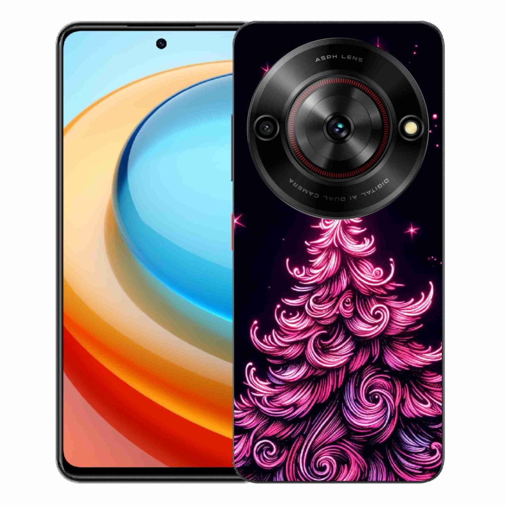Gelový kryt mmCase na ZTE Blade A75 - neonový vánoční stromek 2