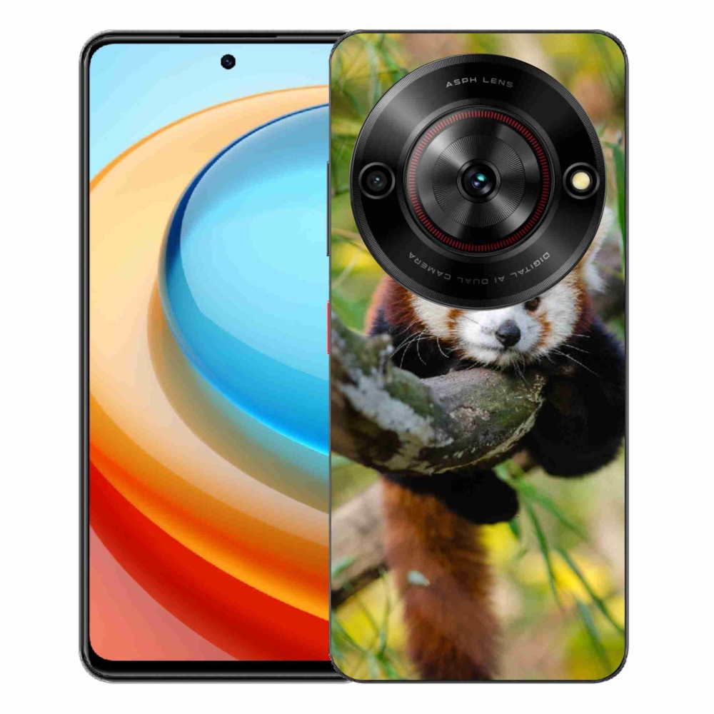 Gelový kryt mmCase na ZTE Blade A75 - panda červená