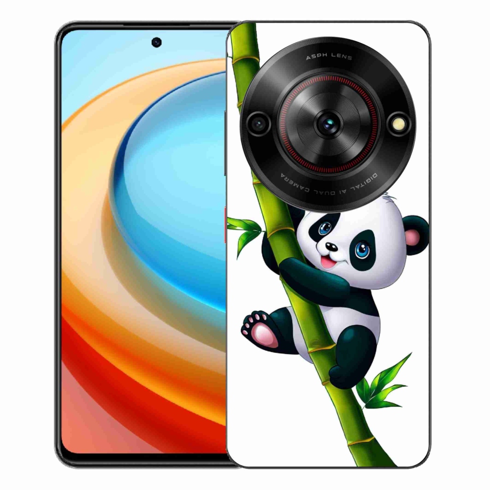 Gelový kryt mmCase na ZTE Blade A75 - panda na bambusu