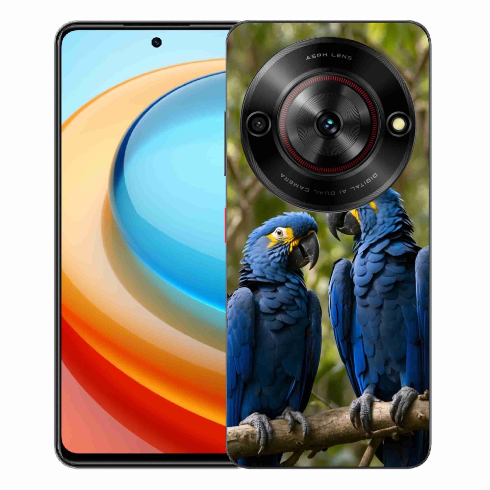 Gelový kryt mmCase na ZTE Blade A75 - papouščí duo
