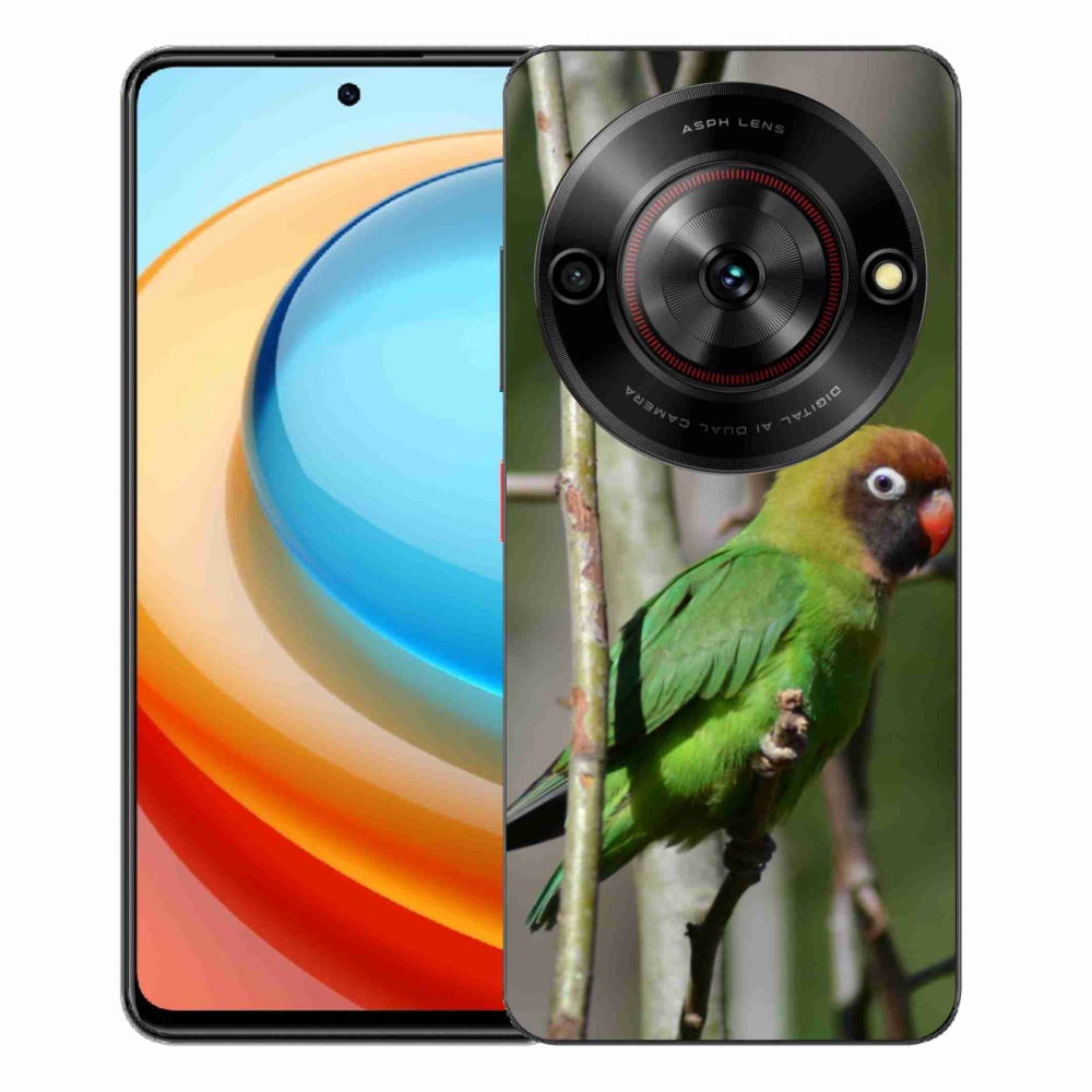 Gelový kryt mmCase na ZTE Blade A75 - papoušek agapornis
