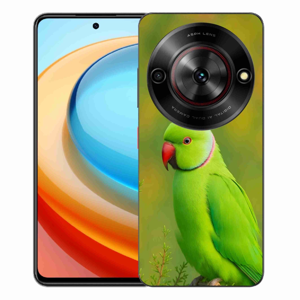 Gelový kryt mmCase na ZTE Blade A75 - papoušek alexandr 2